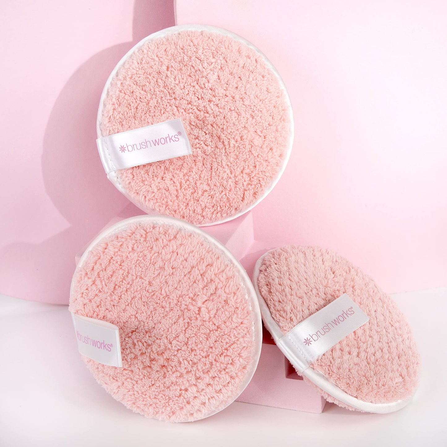 BRUSH WORKS REUSABLE MAKEUP REMOVER PADS 3 STK