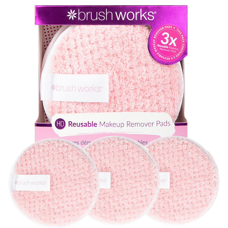 BRUSH WORKS REUSABLE MAKEUP REMOVER PADS 3 STK